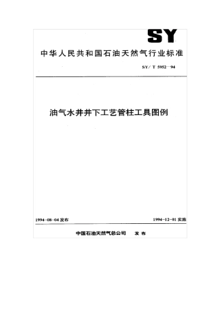 油气井井下工艺管柱图例