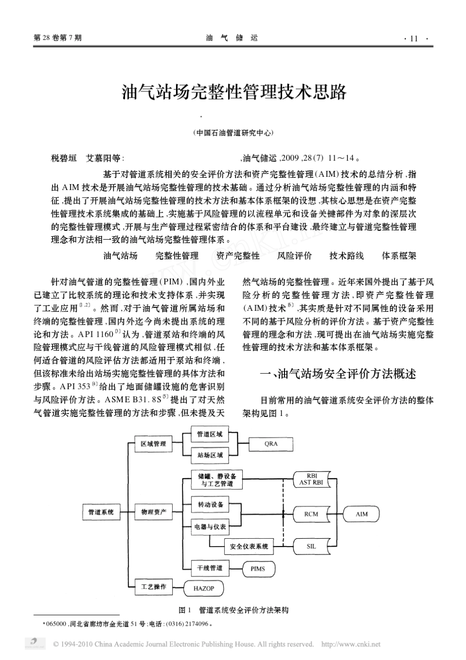 油气站场完整性管理技术思路_第1页