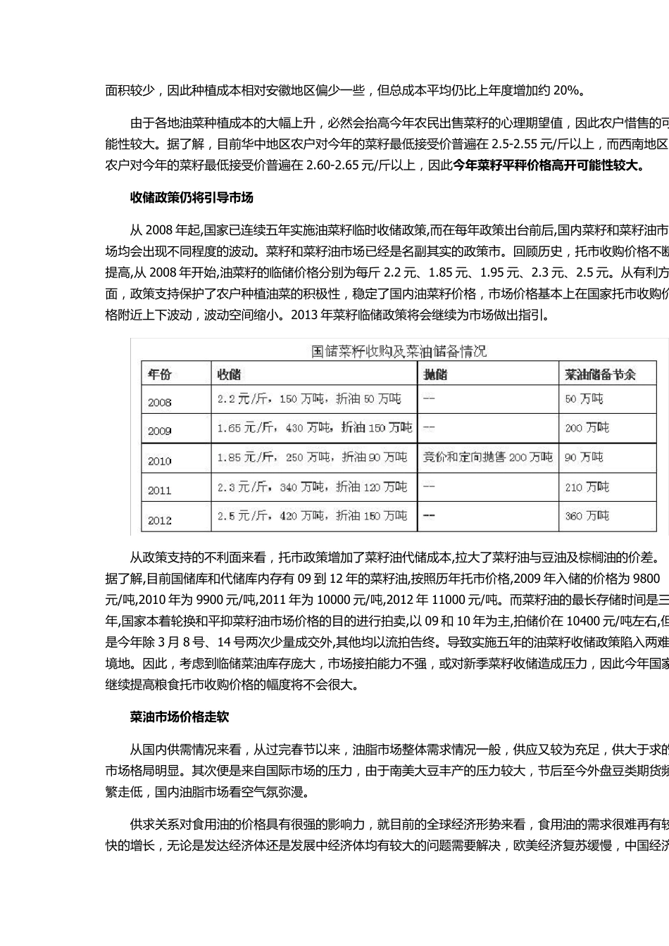 油菜籽市场分析报告_第3页