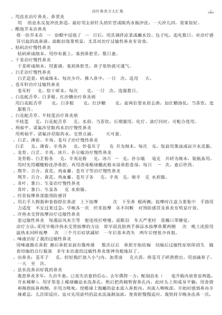 治疗鼻炎方大汇集