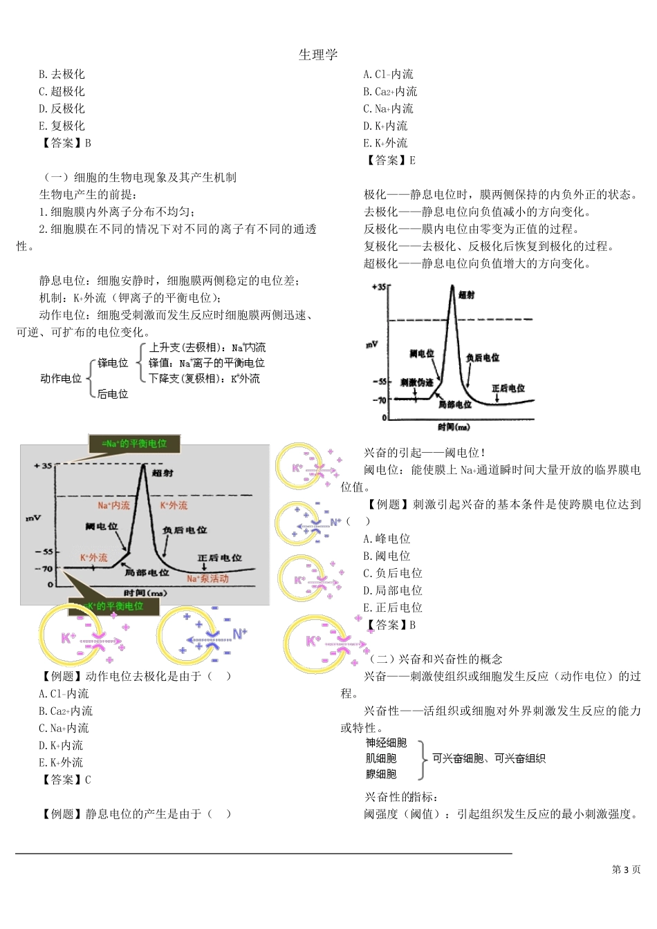 生理学重点笔记(最新整理)_第3页