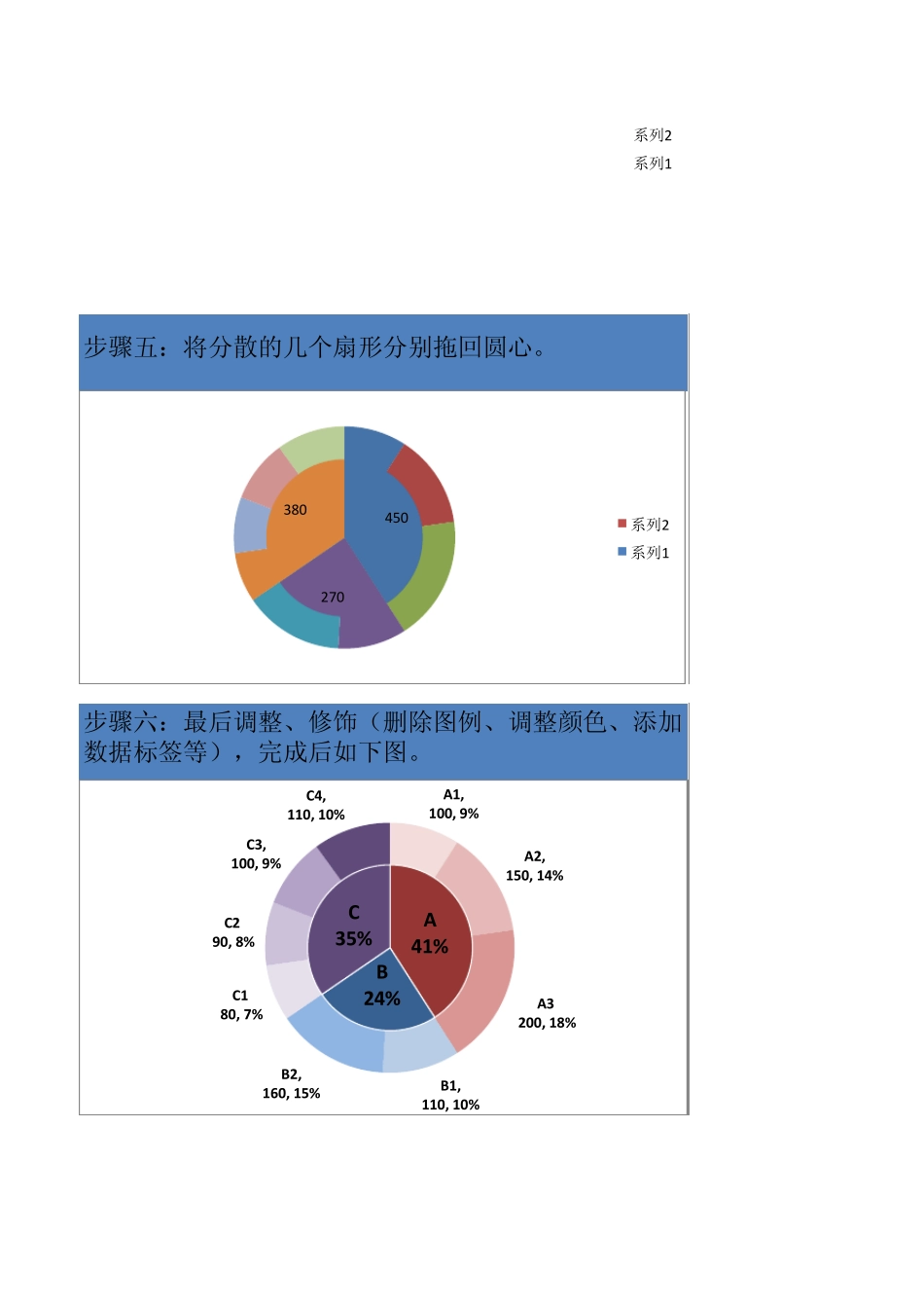 用excel制作双层饼图(详细制作步骤)_第3页