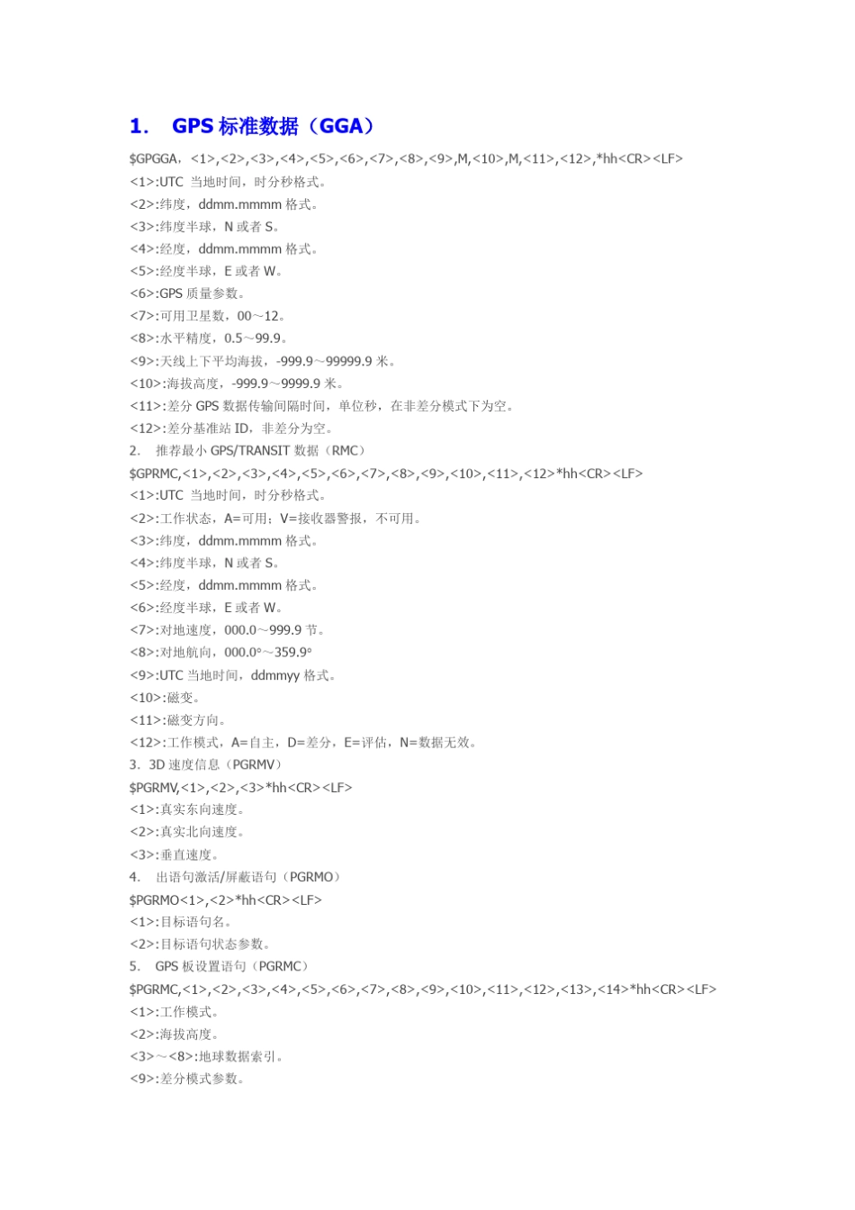 用单片机处理GPS数据程序实例_第1页