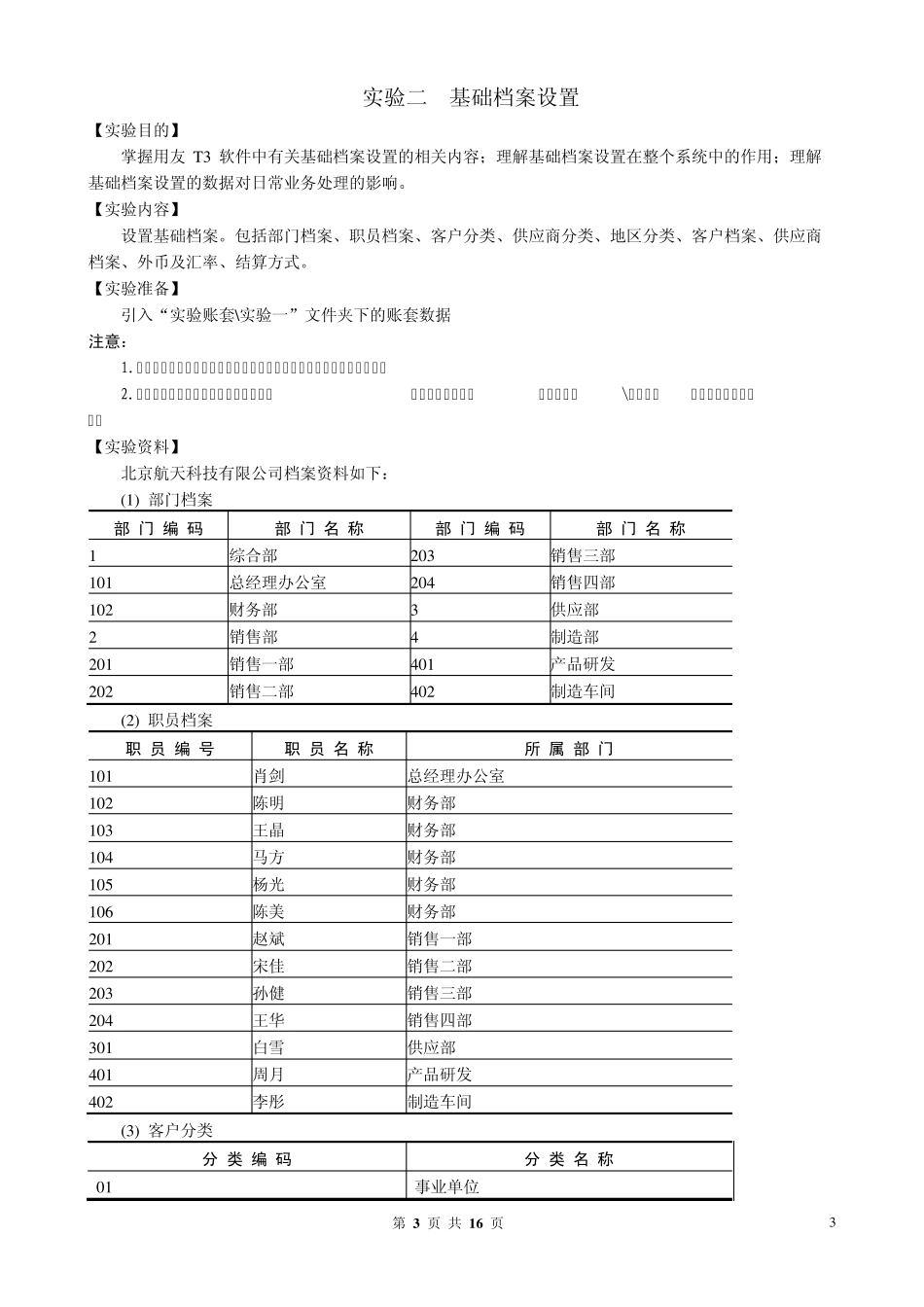 用友T3财务软件操作实训资料_第3页