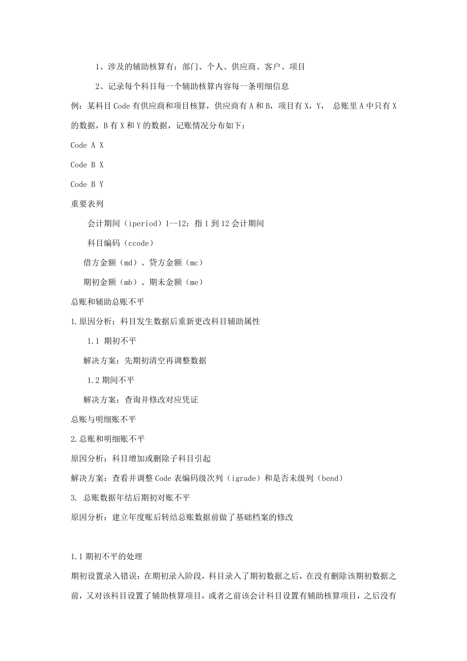 用友U8ERP账务对账不平分析(完整精华版)_第3页