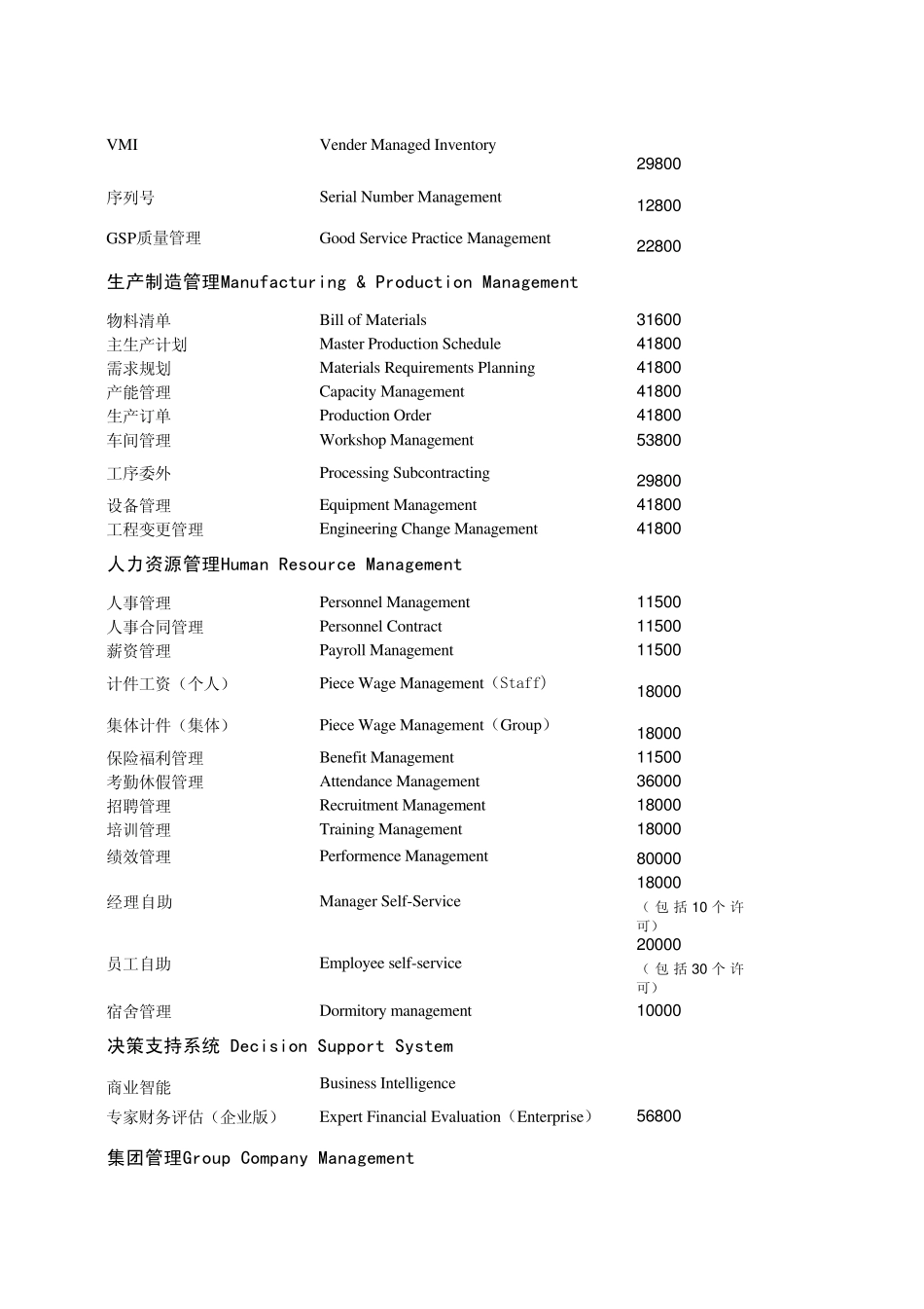 用友U8V8.90全产品报价计算表_第2页