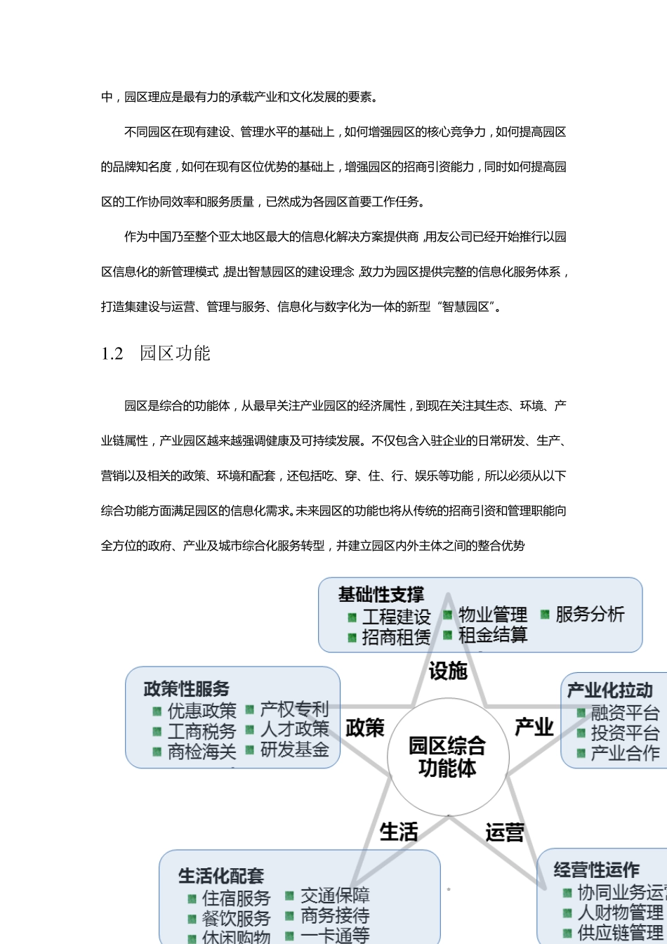 用友智慧园区整体解决方案_第2页