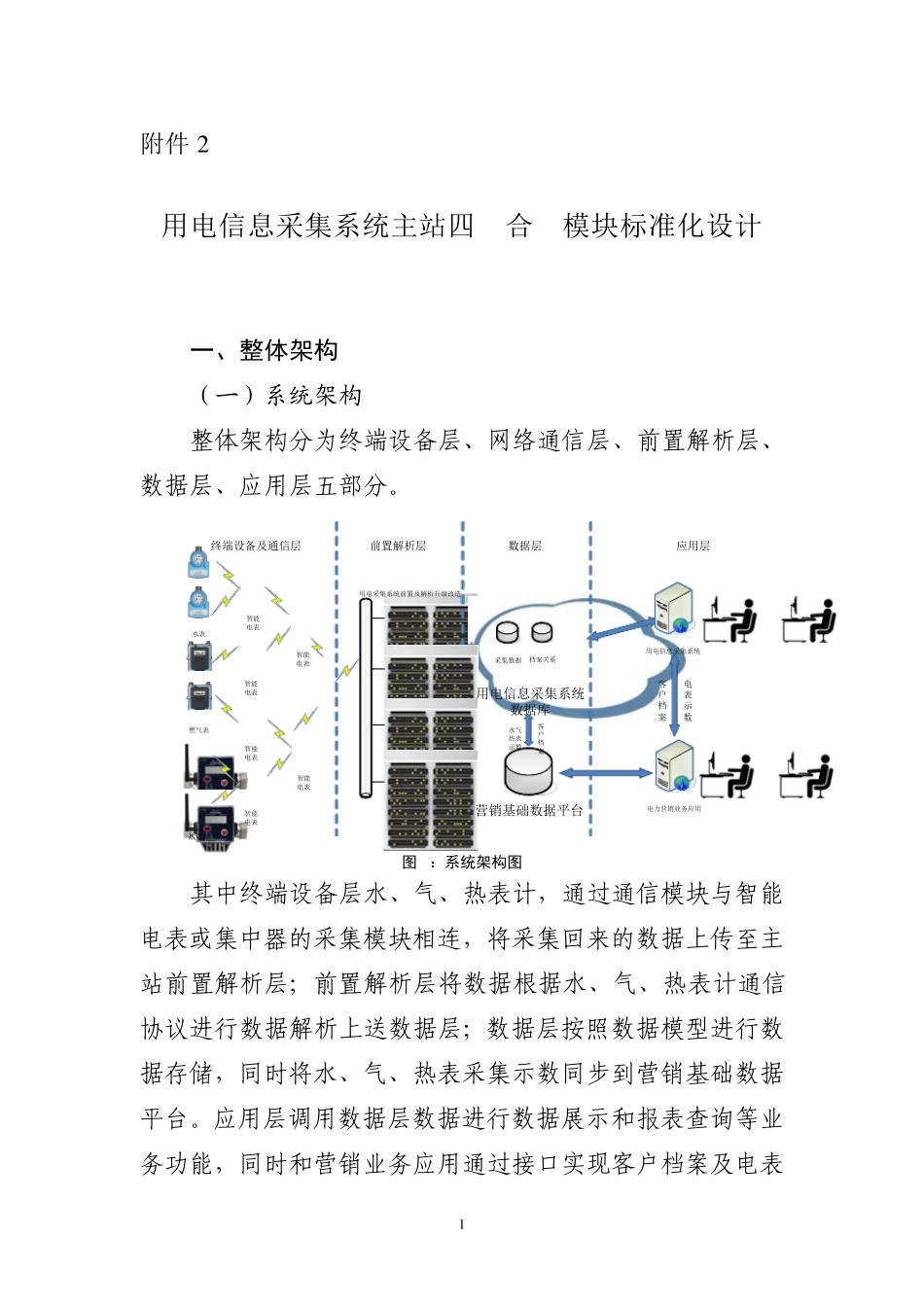 用电信息采集系统主站四表合一模块标准化设计_第1页