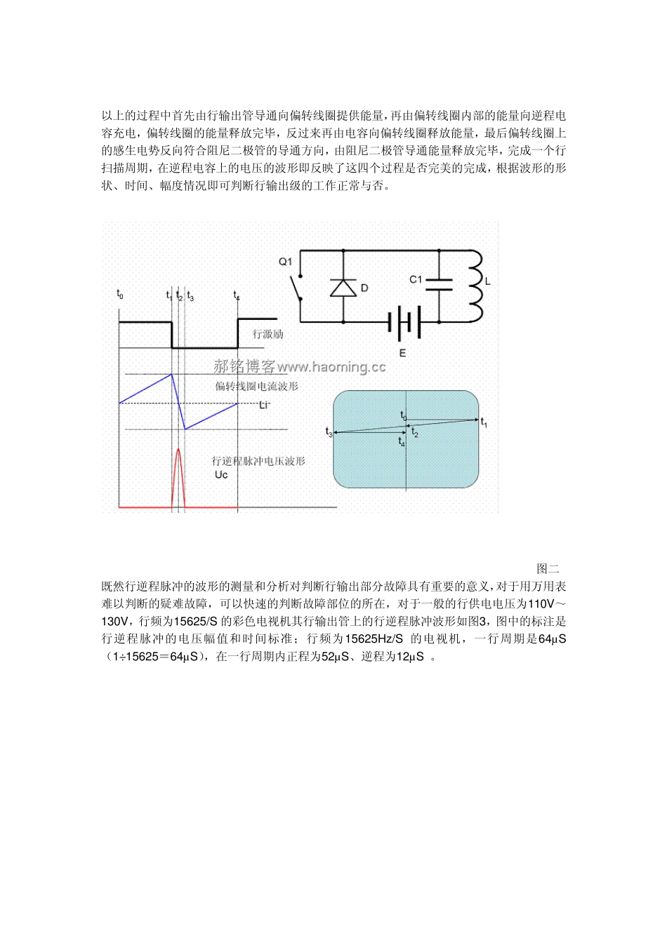 用示波器检修电视机行扫描电路_第2页