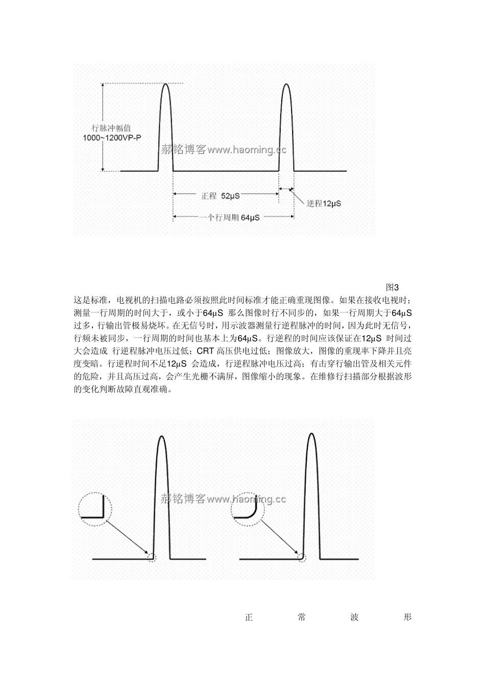 用示波器检修电视机行扫描电路_第3页