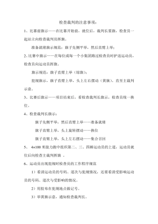 田径检查裁判