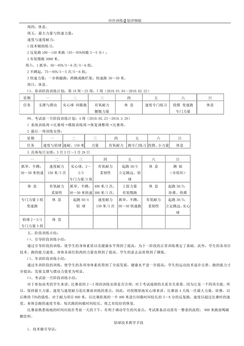 田径训练计划详细版_第2页