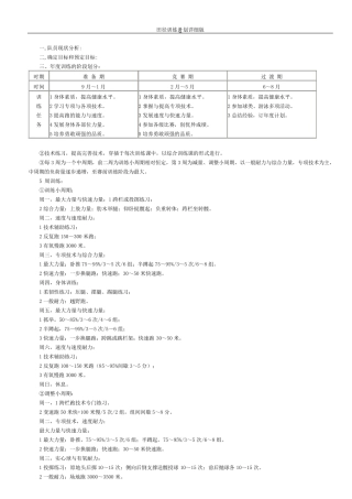 田径训练计划详细版