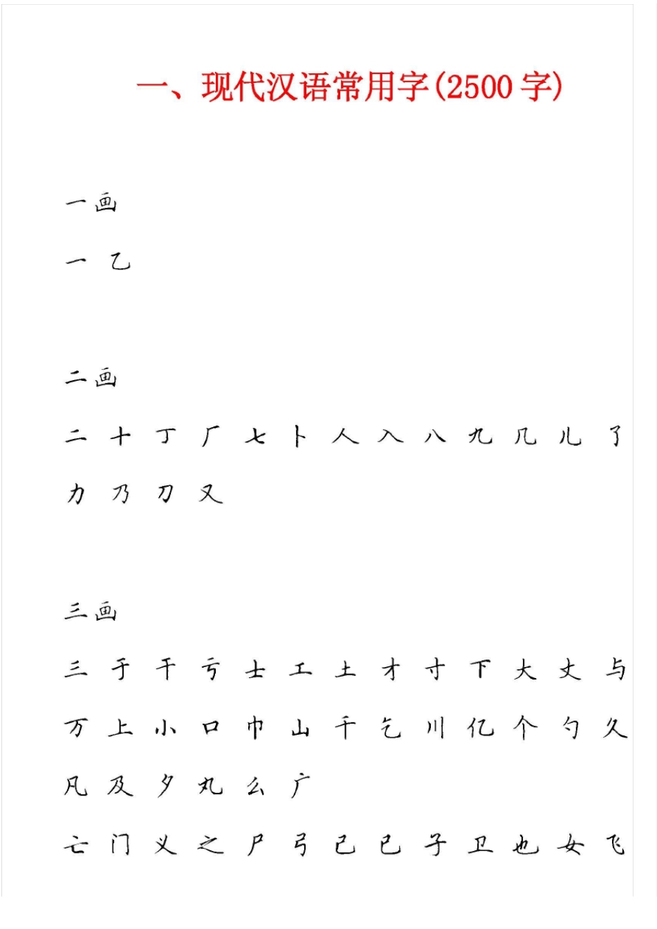 田英章钢笔楷书常用汉字3500_第1页