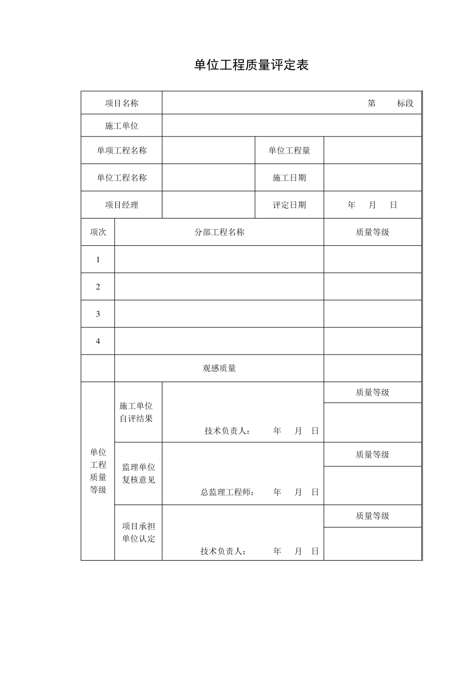 田间道路工程质量评定表_第3页