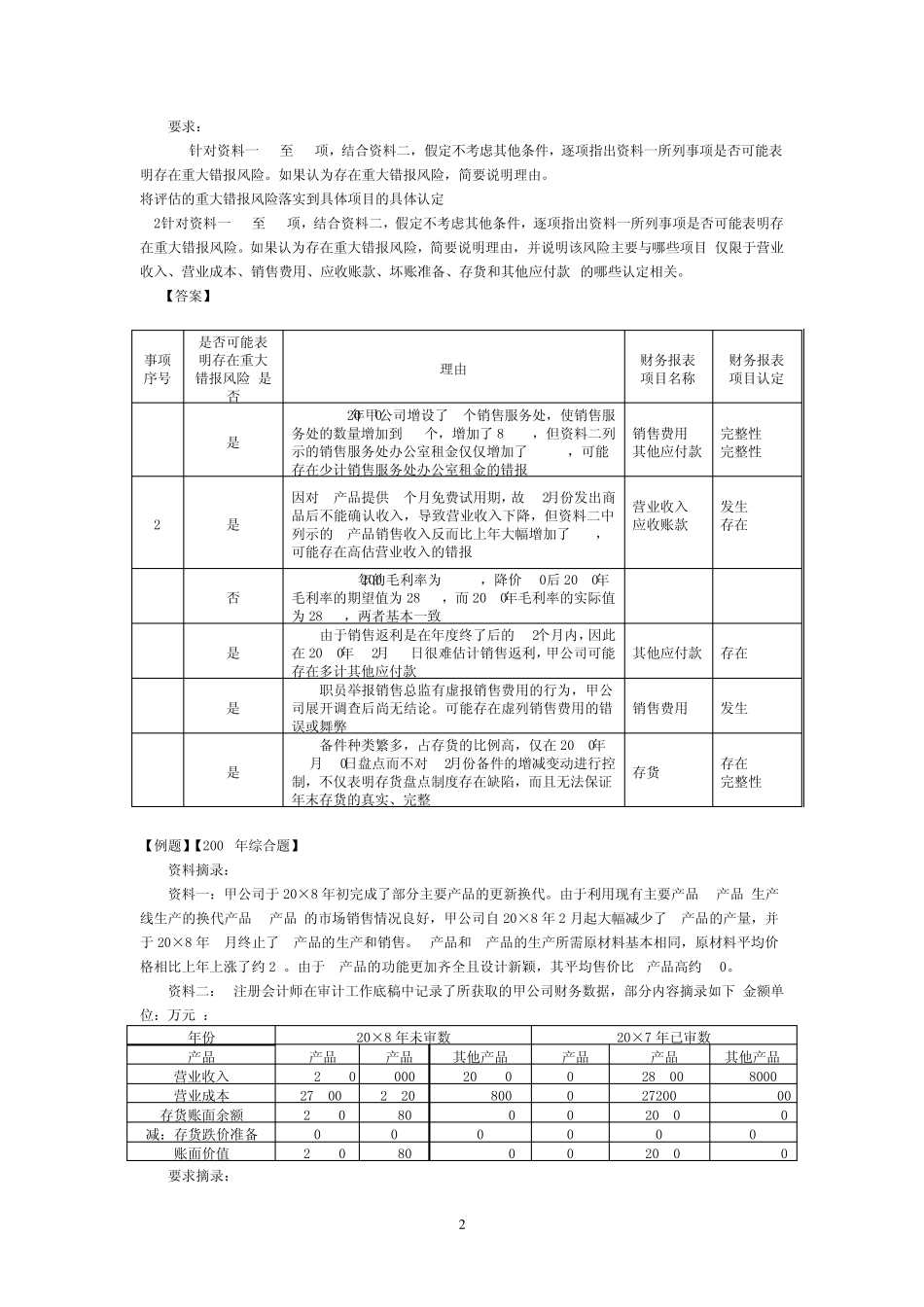 甲公司是ABC会计师事务所的常年审计客户_第2页