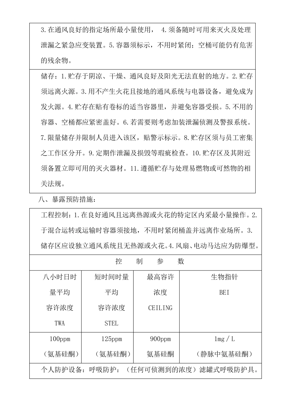 甲基硅油安全技术说明书_第3页