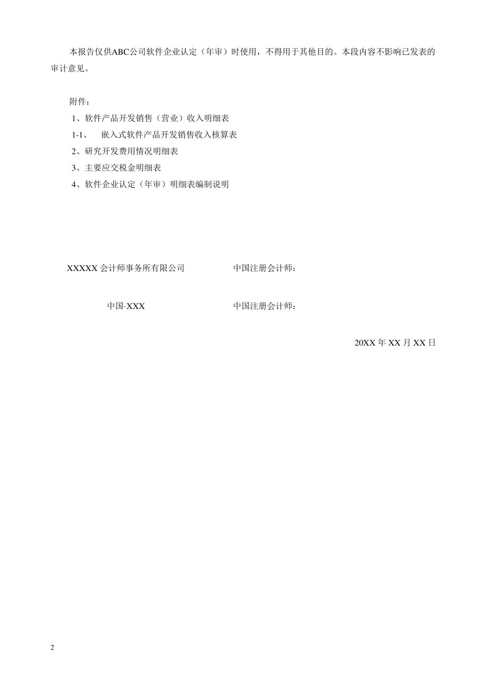 申报软件企业专项审计报告_第2页