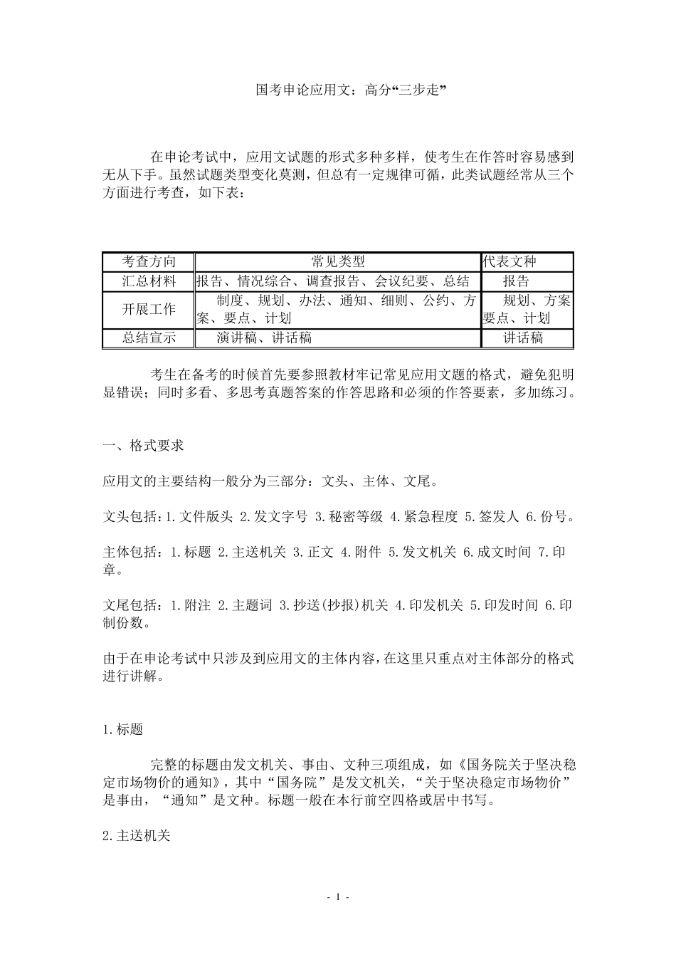 申论各种应用文格式_第1页