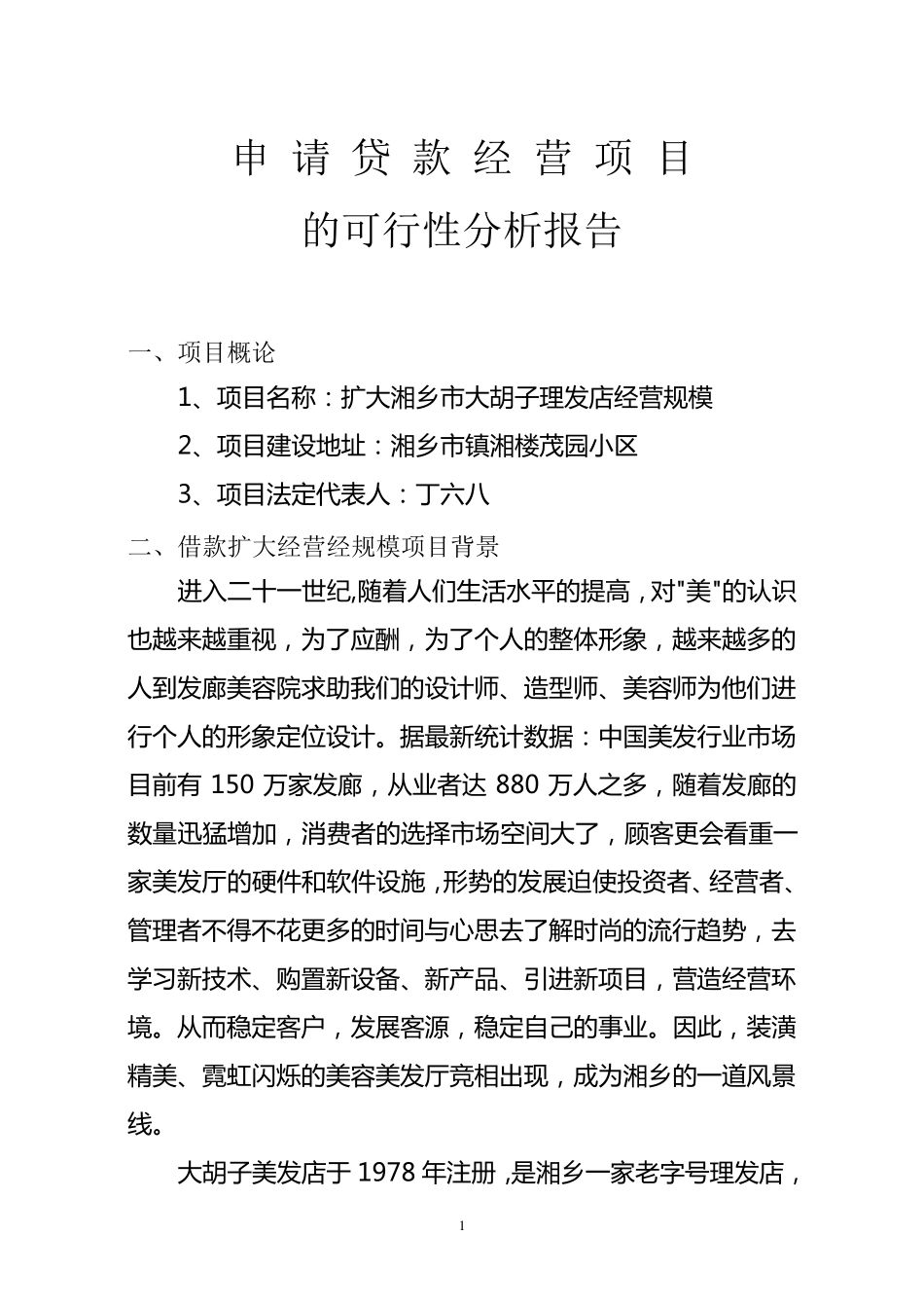 申请贷款可行性报告_第1页
