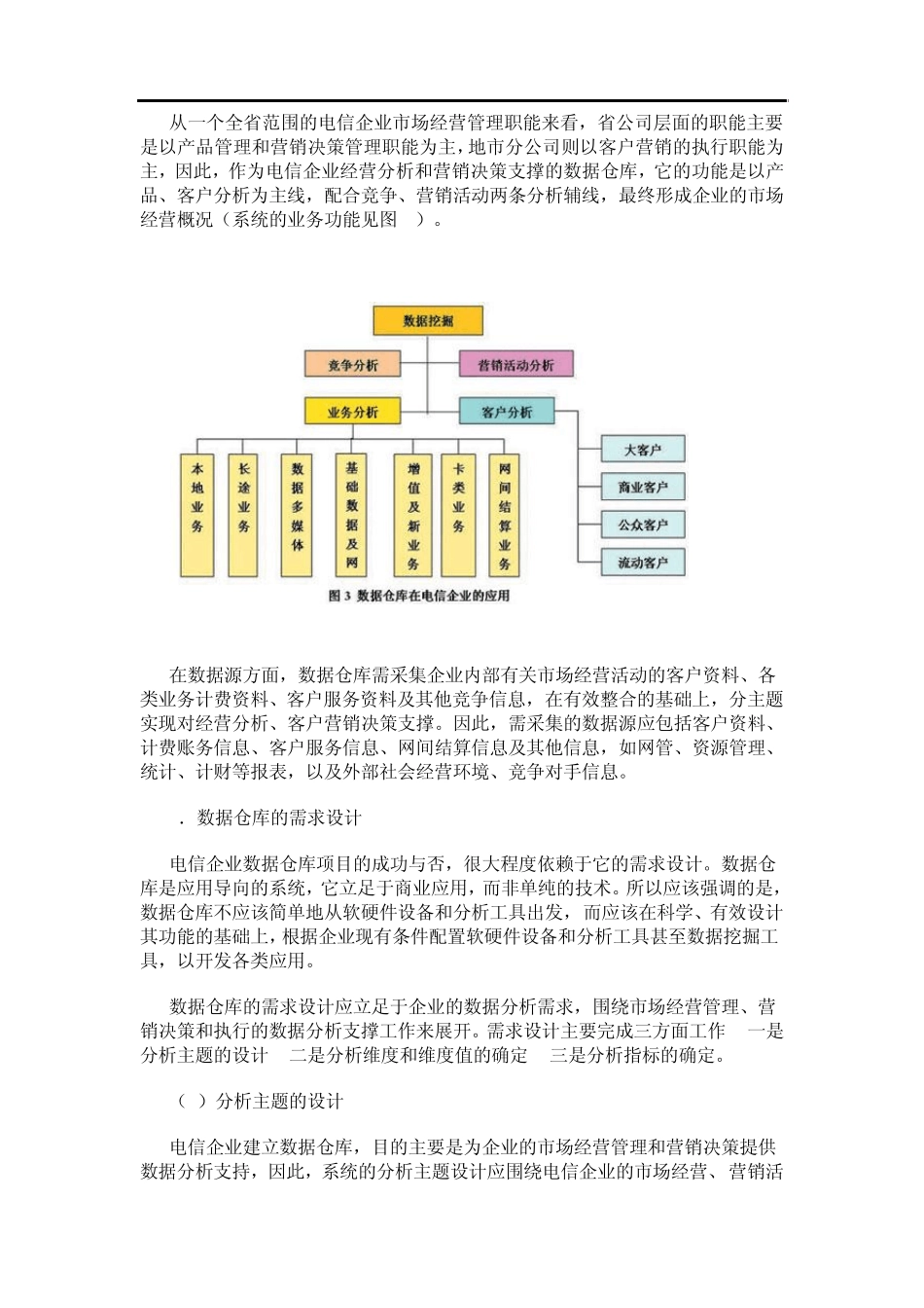 电信企业数据仓库的设计和应用案例_第3页