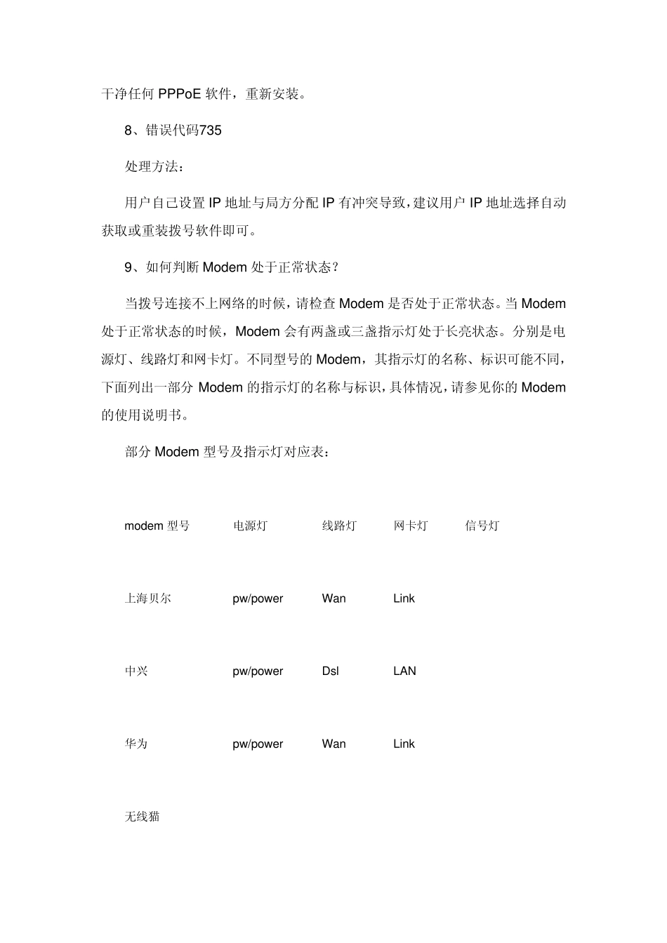 电信宽带常见故障处理宝典_第3页