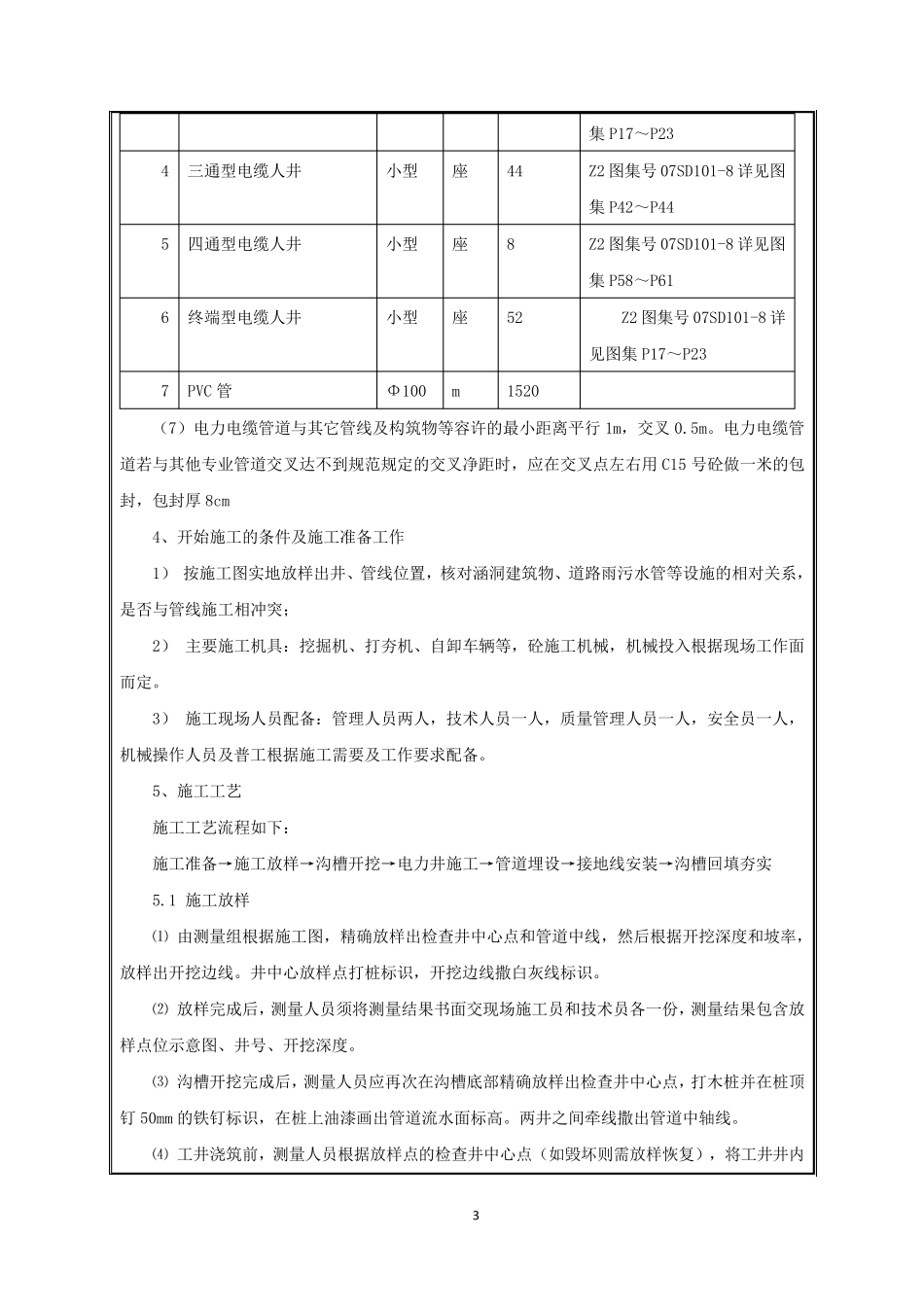 电力管道施工技术交底_第3页