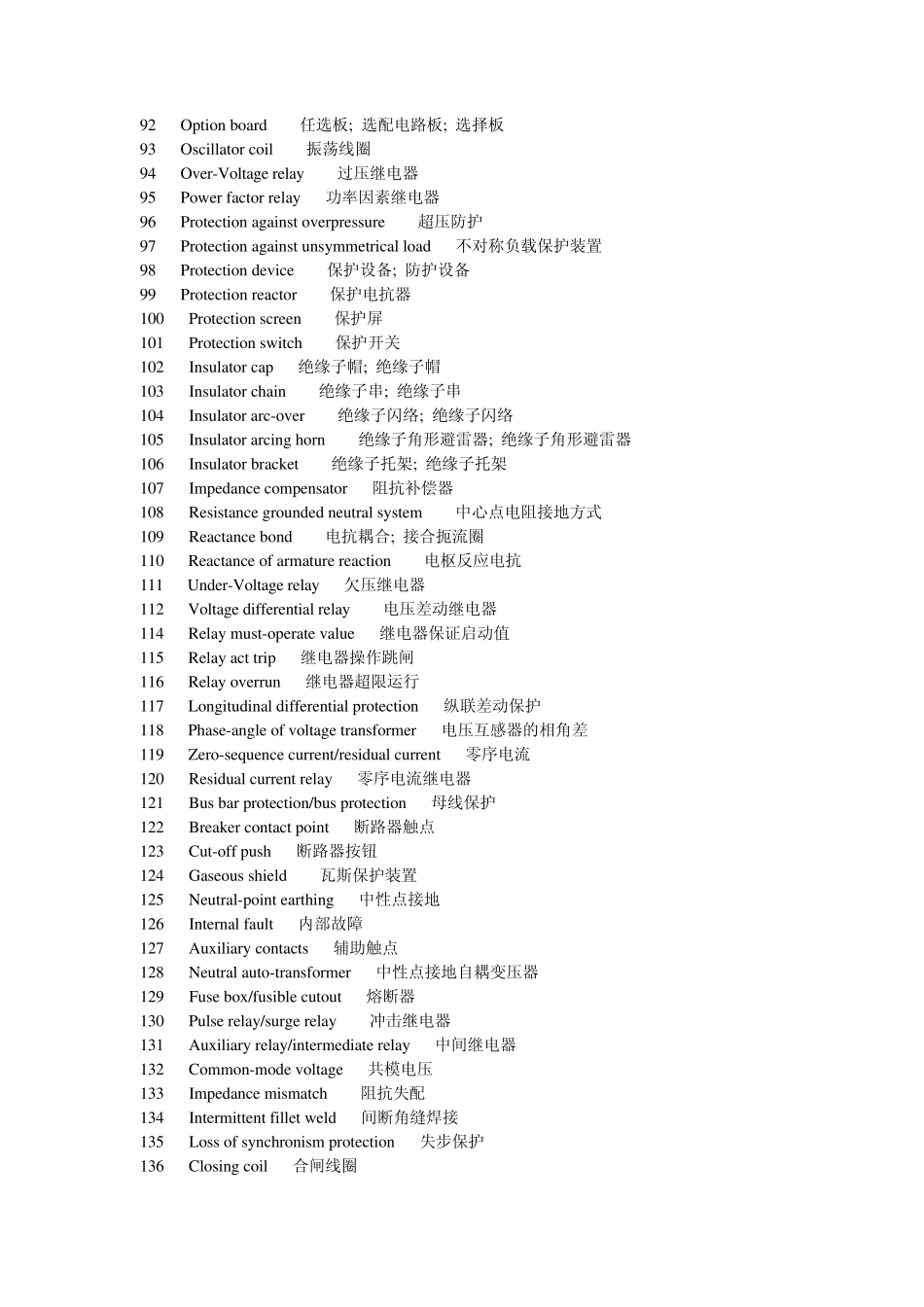 电力英语电力系统继电保护专业词汇_第3页