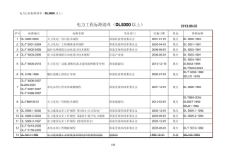 电力行业标准清单(5000号以上部分)