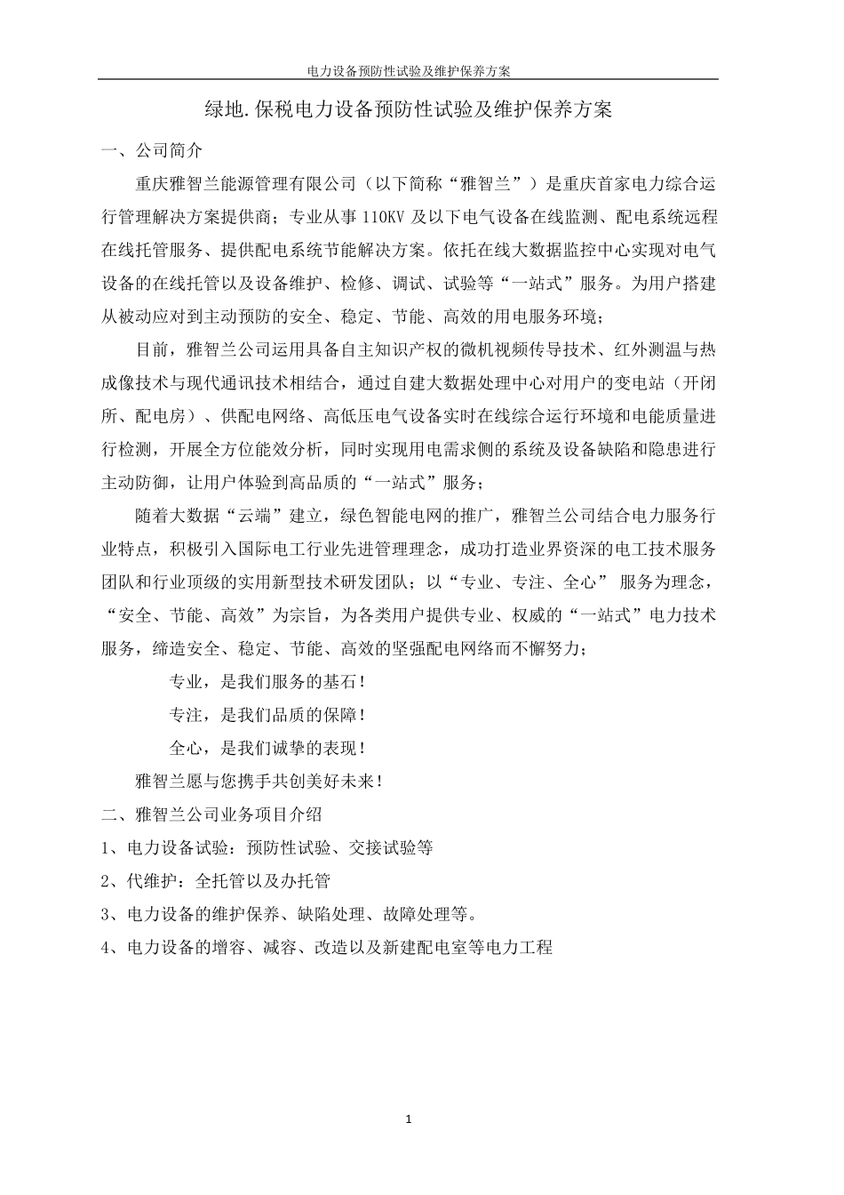 电力设备预防性试验及维护保养方案_第3页