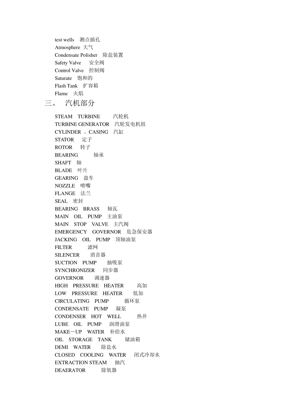 电厂设备专业英语词汇_第3页