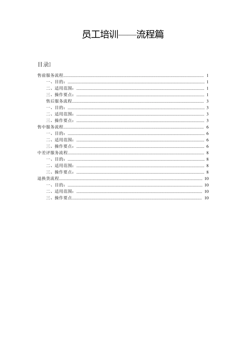 电商平台售前售后员工培训_第1页