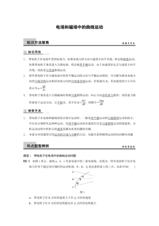 电场和磁场中的曲线运动