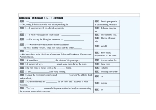 电大《管理英语3》18单元试题附答案