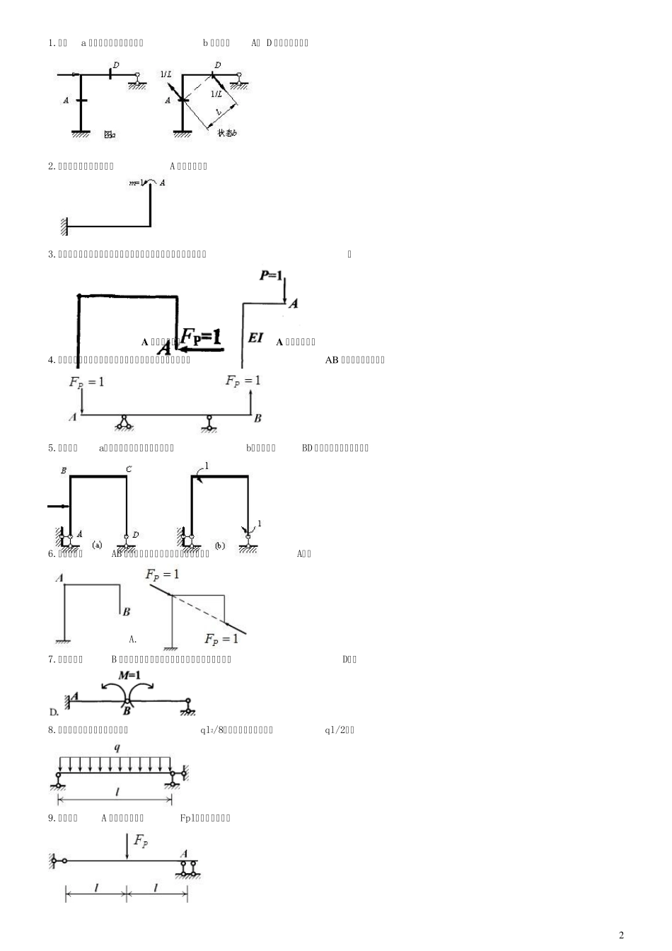 电大土木工程力学选择判断_第2页