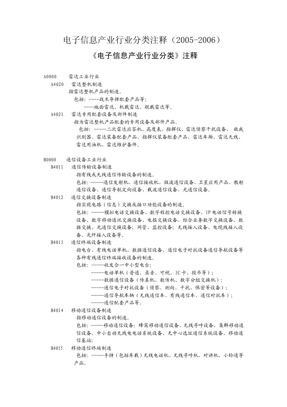 电子信息产业(行业)分类注释_第1页