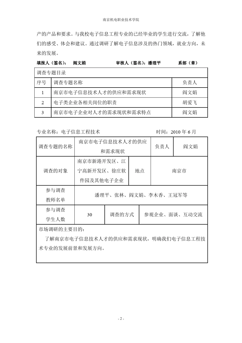 电子信息工程技术专业调研报告(汇总)_第2页