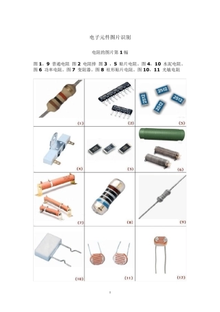 电子元件图片识别c彩图很全
