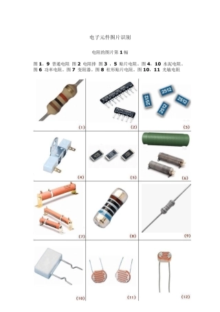 电子元件图片识别c彩图很全1