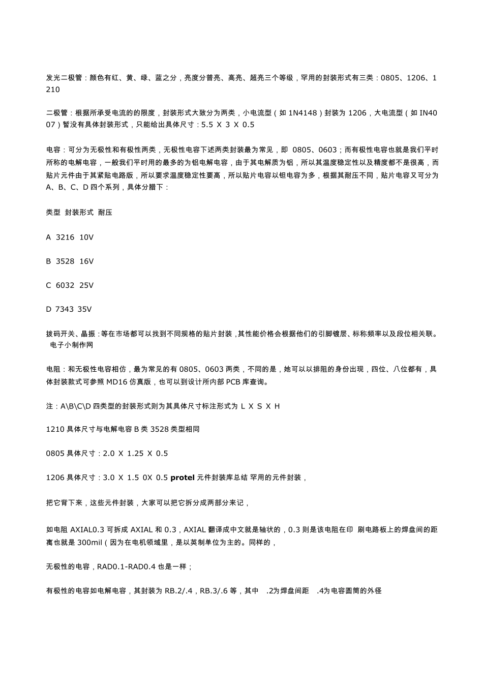 电子元件封装大全及封装常识_第1页
