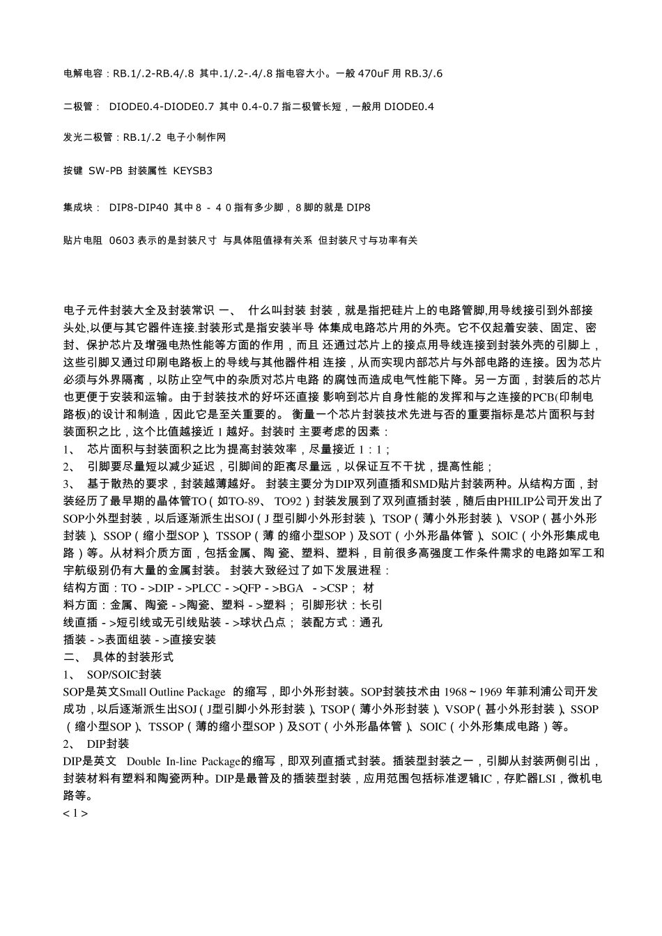 电子元件封装大全及封装常识_第3页