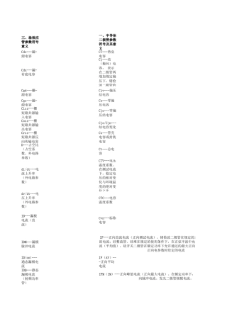 电子元器件参数符号定意