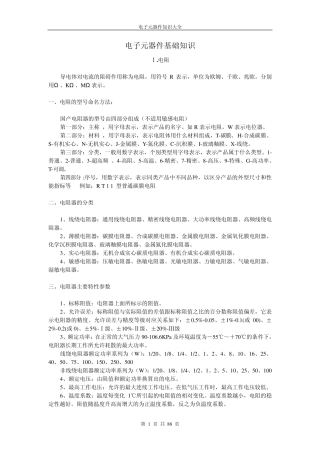 电子元器件基础知识大全