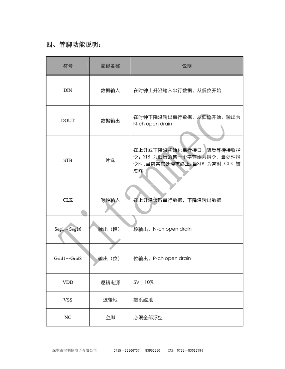 电子元器件应用LED驱动控制专用电路TM1629A_第2页