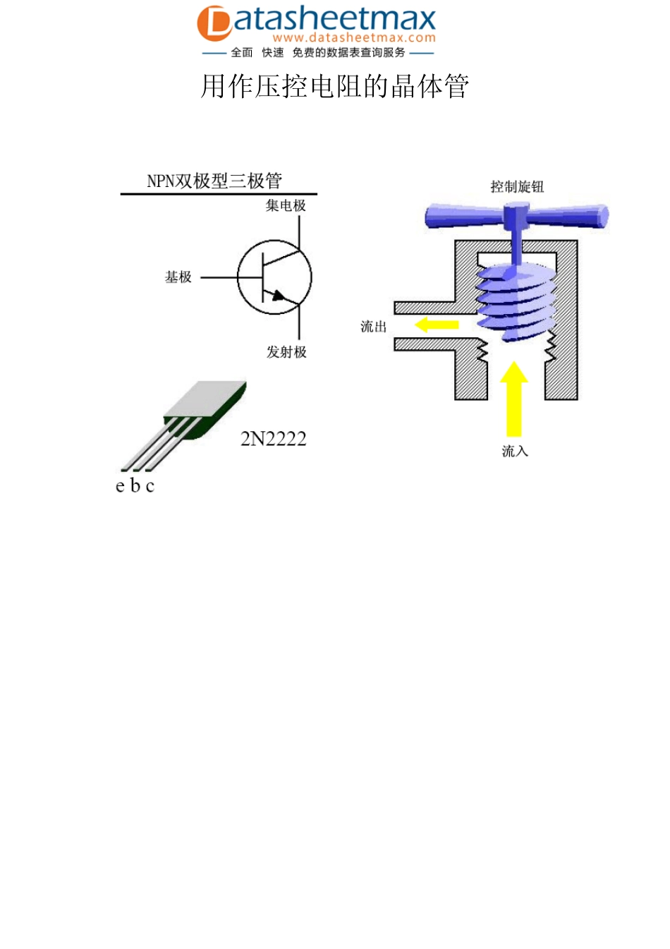 电子元器件应用用作压控电阻的晶体管_第1页