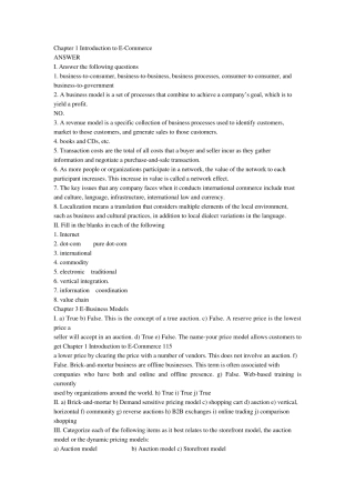 电子商务专业英语课后答案