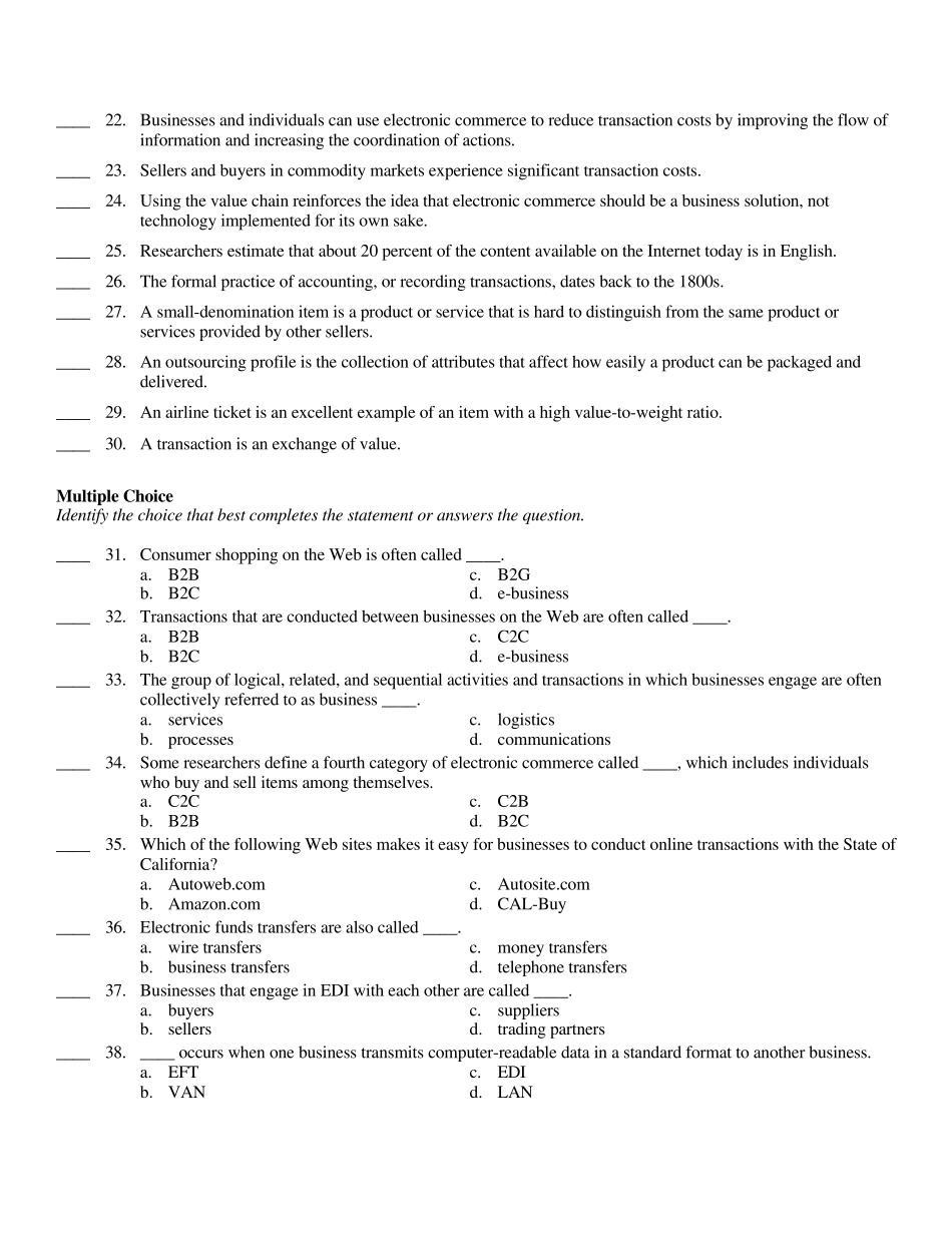 电子商务习题库(第一章)_第2页