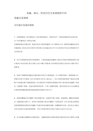 电子商务交易规则