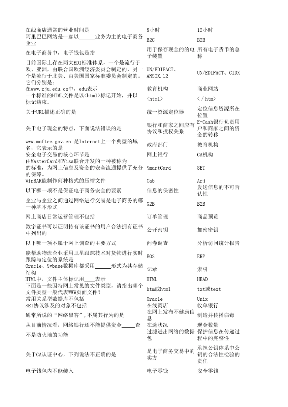 电子商务单选题_第2页