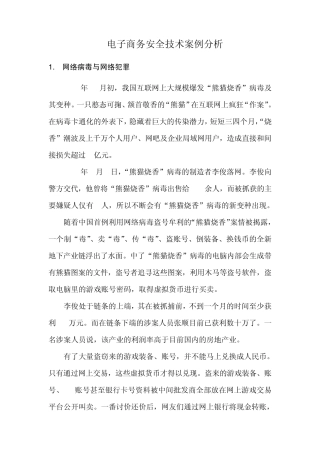 电子商务安全案例分析2010